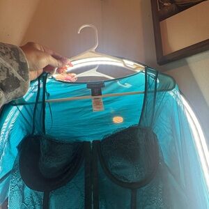 Cacique Teal Lace Chemise